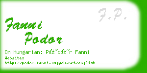 fanni podor business card